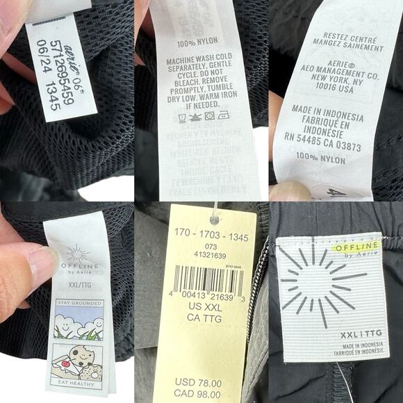 NWT Aerie Offline On-The-Move baggy windbreaker trouser pants women’s sz XXL - Picture 7 of 10